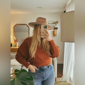 Burnt orange sweater